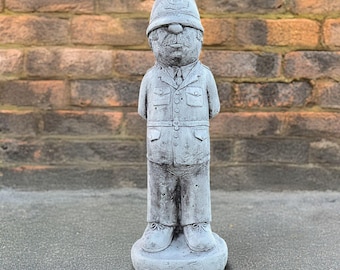 Handmade Concrete British Bobby Statue - Funny Garden Sculpture