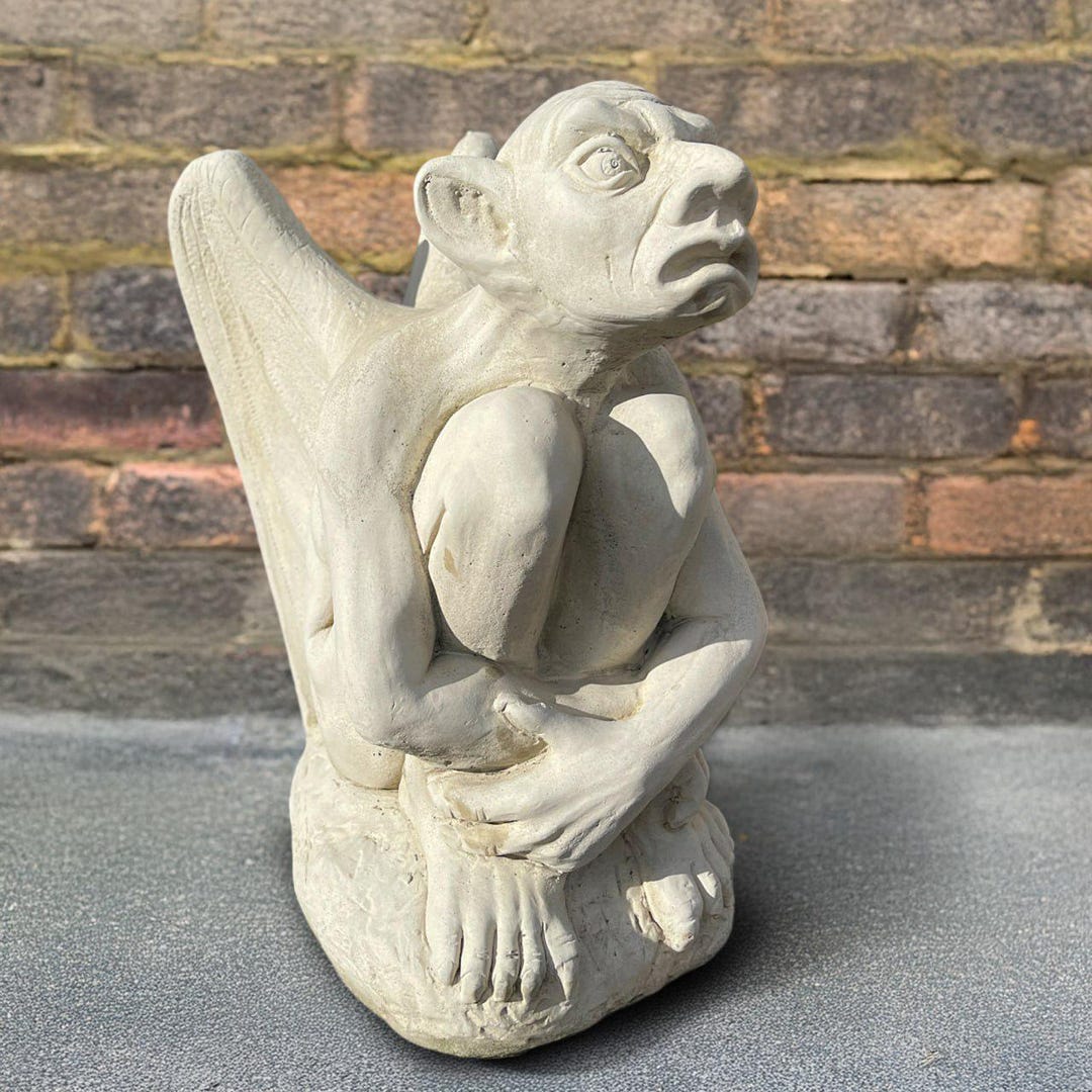 Stone Guardian Gargoyle Statue Concrete Guardian Creature Sculpture ...