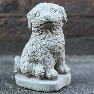 Garden Labrador figurine Concrete dog statue Outdoor retriever sculpture Handmade puppy decoration Memorial baby Labrador ornament Gift