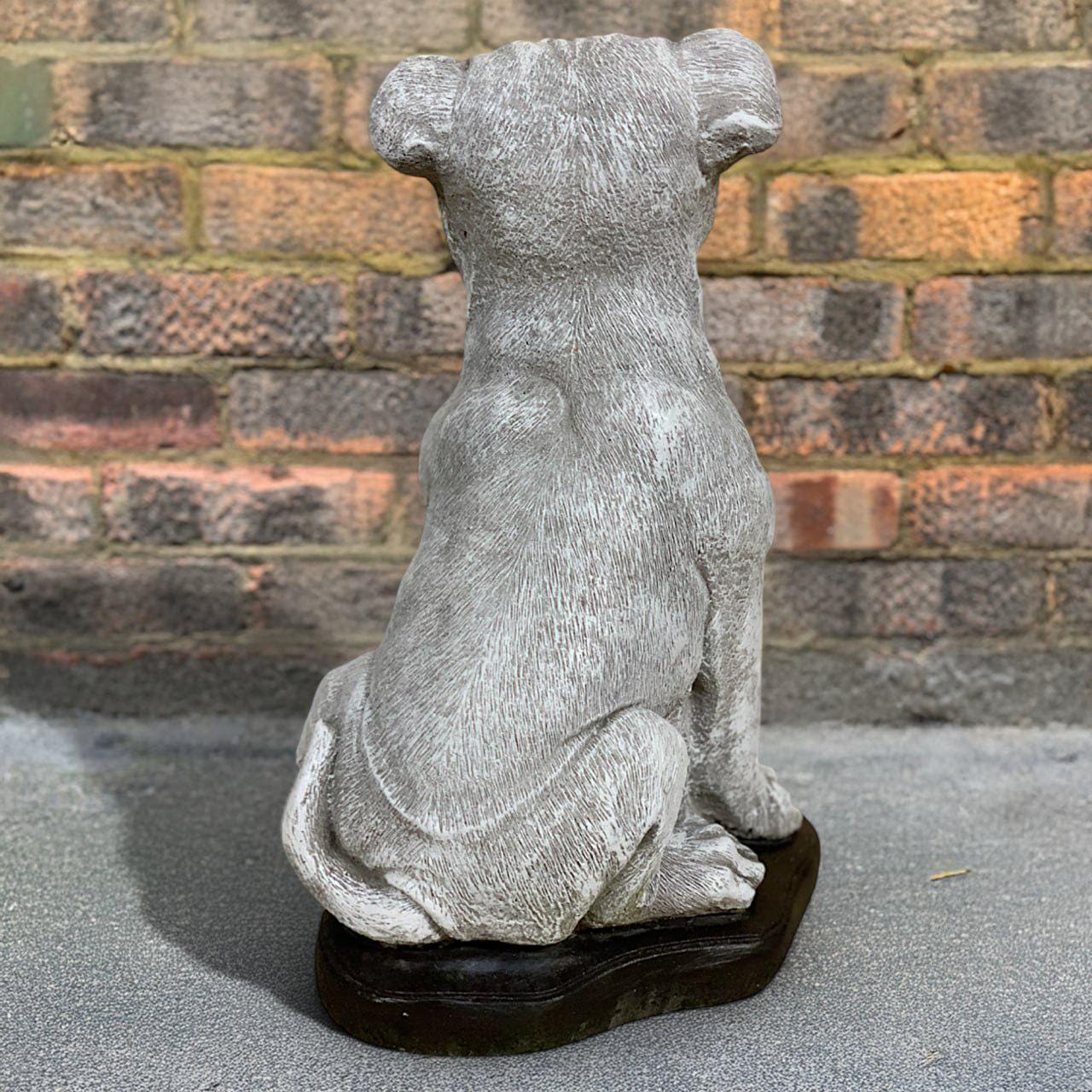 Concrete Pitbull Sculpture Stone Dog Figurine Cement Animal Statue