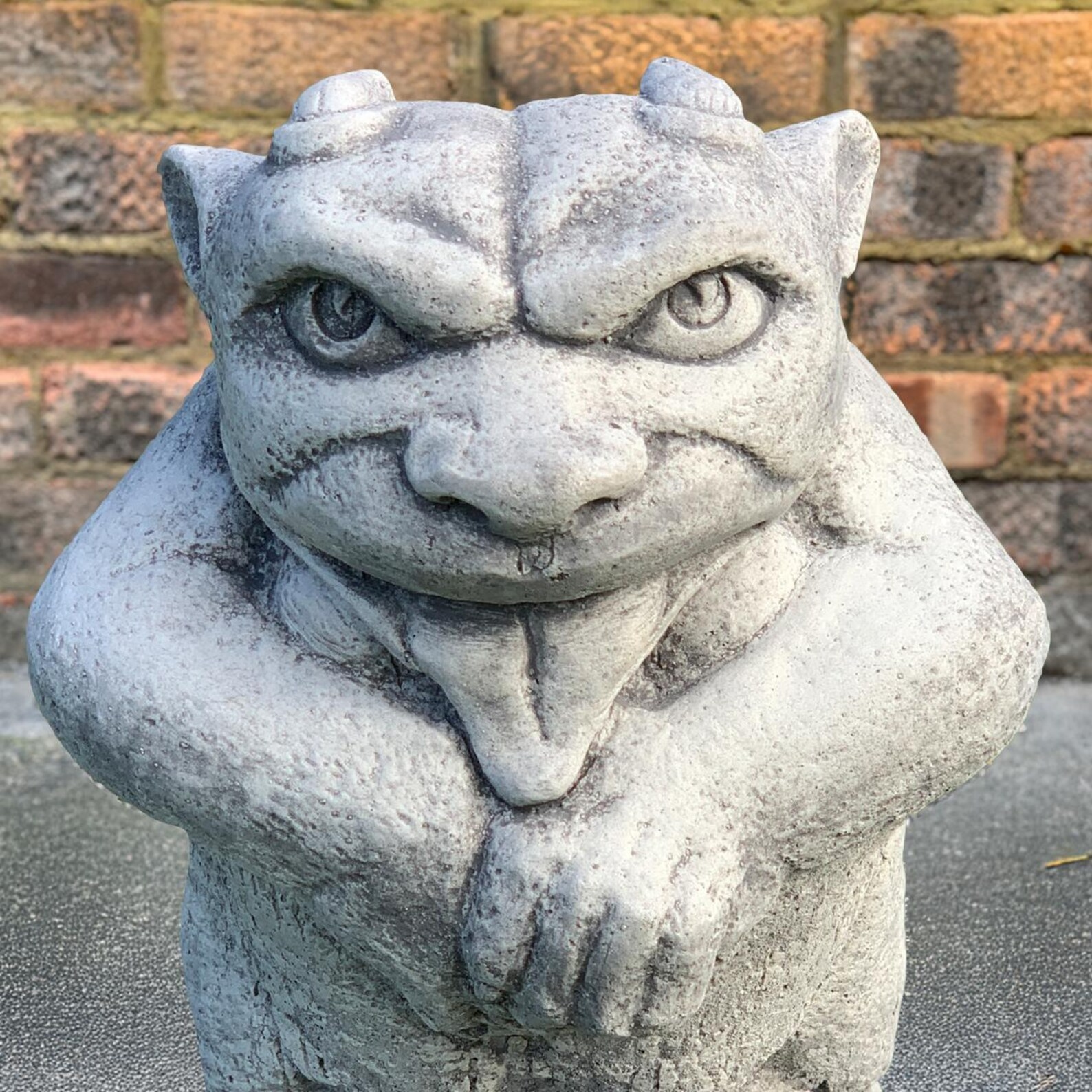 Concrete Gargoyle Sculpture Stone Gargoyle With a Tongue Figurine ...