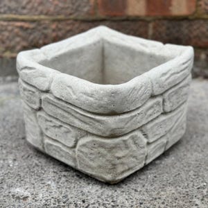 Estatua de maceta de hormigón para jardín exterior, figura de maceta de piedra, escultura de maceta hecha a mano, adorno de césped, maceta de cemento, regalo para amantes de las flores