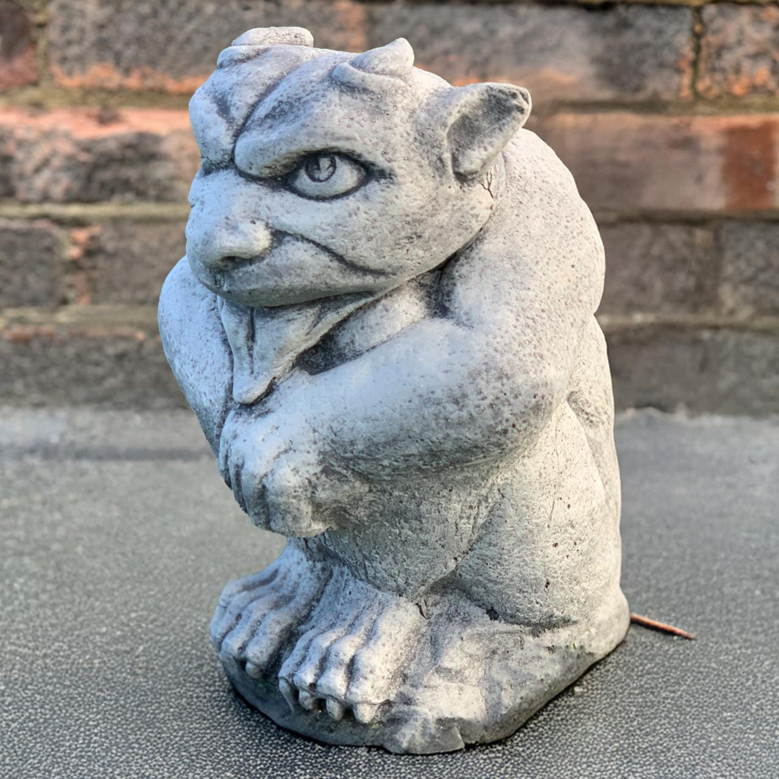 Concrete Gargoyle Sculpture Stone Gargoyle With a Tongue Figurine ...