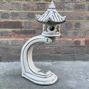 Unique pagoda statue Concrete lantern figurine Stone pagoda decoration Chinese lantern ornament Japanese statue Zen garden Lovely gift