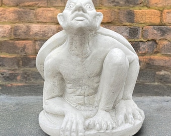 Outdoor Gargoyle Statue Mythical Creature Sculpture Stone Guardian Gargoyle Figurine Concrete Monster Ornament Gothic Garden Decor Gift