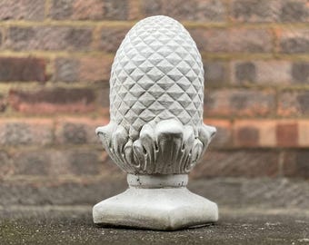 Gran estatua de bellota, moderna estatua de bola blanca, decoración de esfera de hormigón, escultura de bola grande para exterior, regalo de cumpleaños, adorno para césped, decoración para exteriores