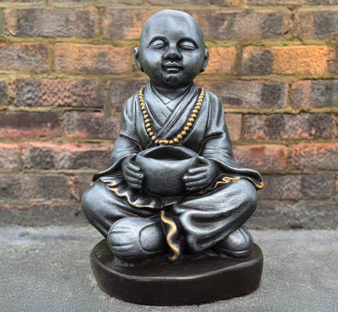 Relaxion Buddha Figurine Concrete Meditation Buddha Statue Large