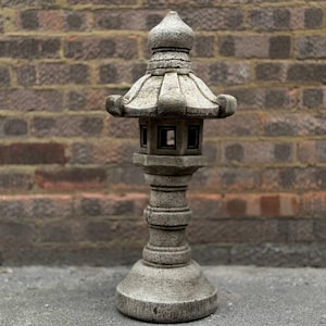Large lantern pagoda statue Concrete pagoda sculpture Cement japanese pagoda ornament Pagoda lover gift Handmade pagoda Zen garden pagoda