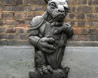 Handcrafted Concrete Gargoyle Statue Guardian Gargoyle Lawn Sculpture Stone Gothic Monster Decor Outdoor Gargoyle Ornament Gargoyle Art Gift