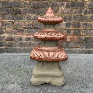 Japanese Pagoda Sculpture Concrete Pagoda Figurine Stone Asian Temple Statue Oriental Garden Decor Outdoor Large Pagoda Ornament Lover Gift