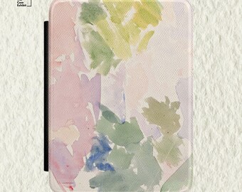 Pastel Abstract Kindle Case | Soft Pink Green & Lavender Watercolor Art | Paperwhite, Paperwhite Signature, and Colorsoft 7"