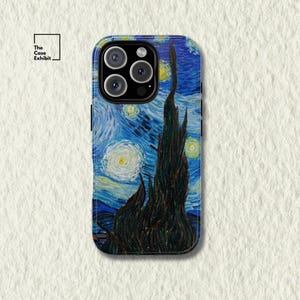 Vincent van Gogh &quot;The Starry Night&quot; | Iconic Landscape Phone Case for iPhone, Samsung, Google Pixel | Moody Nocturne Art