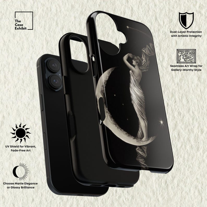 Geo. H. Walker "The Universal Favorite" | Celestial Art Phone Case for iPhone, Samsung, Google Pixel | Elegant Moonlight Design afbeelding 2