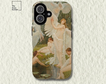 Walter Crane "The Swan Maidens" | Pre-Raphaelite Mythical Scene Phone Case for iPhone, Samsung, Google Pixel | Symbolic Nature Design