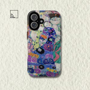 Gustav Klimt "The Maiden" | Dreamlike Symbolist Phone Case for iPhone Samsung Google | Vibrant Mythic Abstraction