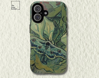 Vincent van Gogh "Emperor Moth" | Nature Art Phone Case for iPhone, Samsung, Google Pixel | Botanical Insect Vintage Design