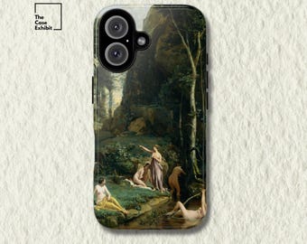 Camille Corot "Diana and Actaeon" | Mythological Phone Case for iPhone Samsung Google | Classical Art with Forest Charm