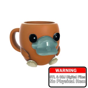 3D Platypus Mug: Adorable Animal Coffee Cup