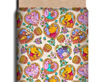 Pooh Character Fabric, Winnie the Pooh, Tigger, Eeyore, High Quality Custom Fabric, Cotton Lycra Fabric, 9x13 Fabric