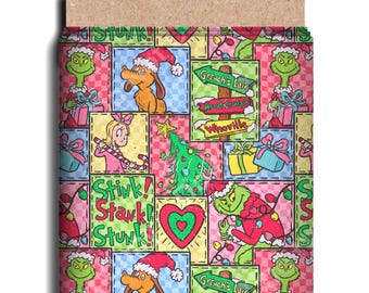 Grinch Character Fabric, Mean One, Christmas, High Quality Custom Fabric, Cotton Lycra Fabric, 9x13 Fabric