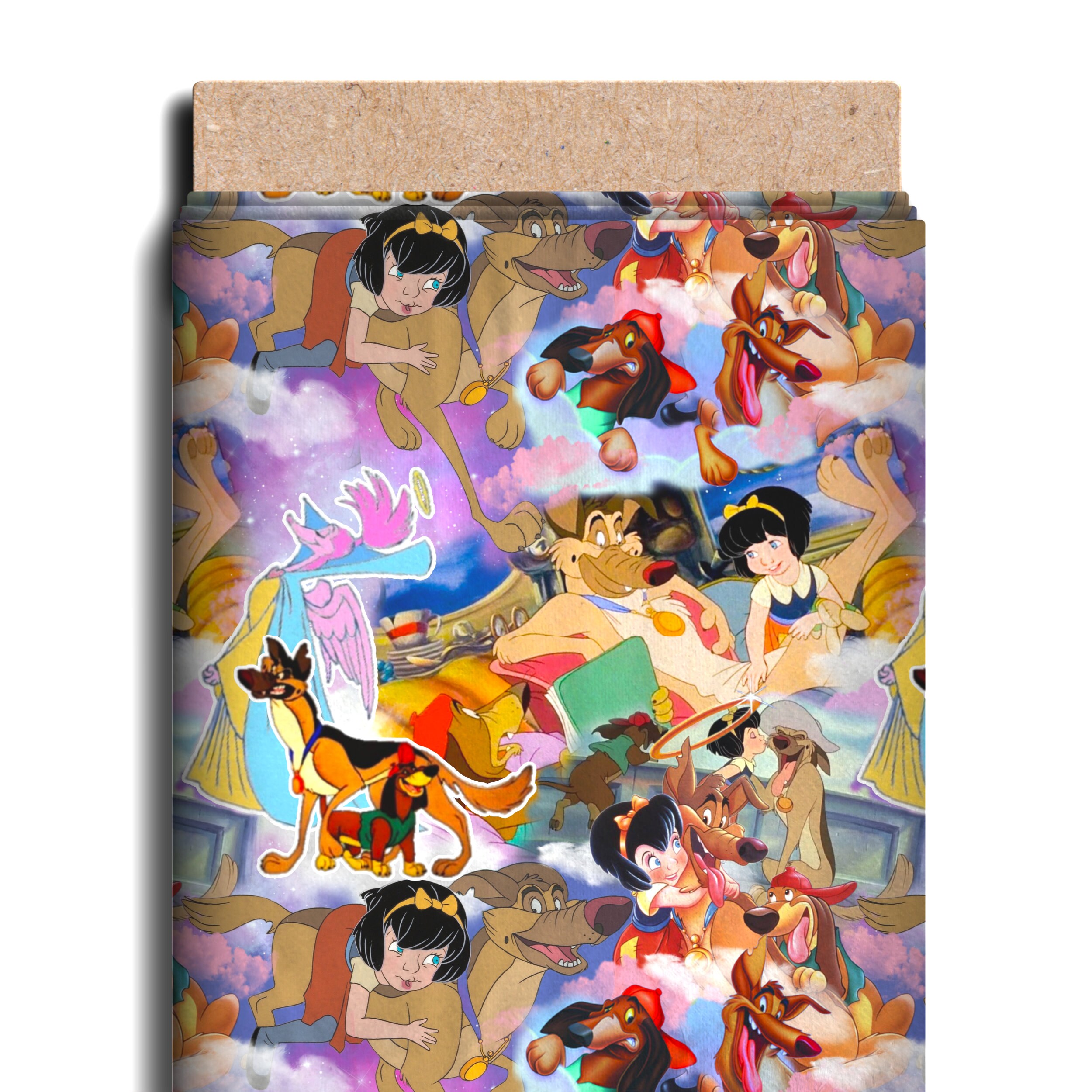 All Dogs Go to Heaven Character Fabric, Cartoon Fabric, Movie Character Fabric, High Quality Custom Fabric, Cotton Lycra Fabric, 9x13 Fabric