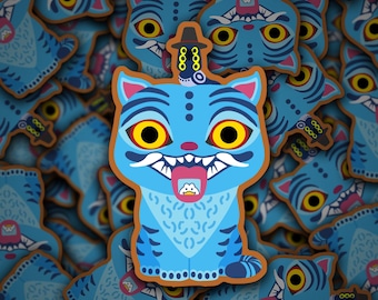 Derpy Gingerbread Stickers, KPop Demon Hunter Characters, Huntrix, Saja Boys, 5” Waterproof Vinyl