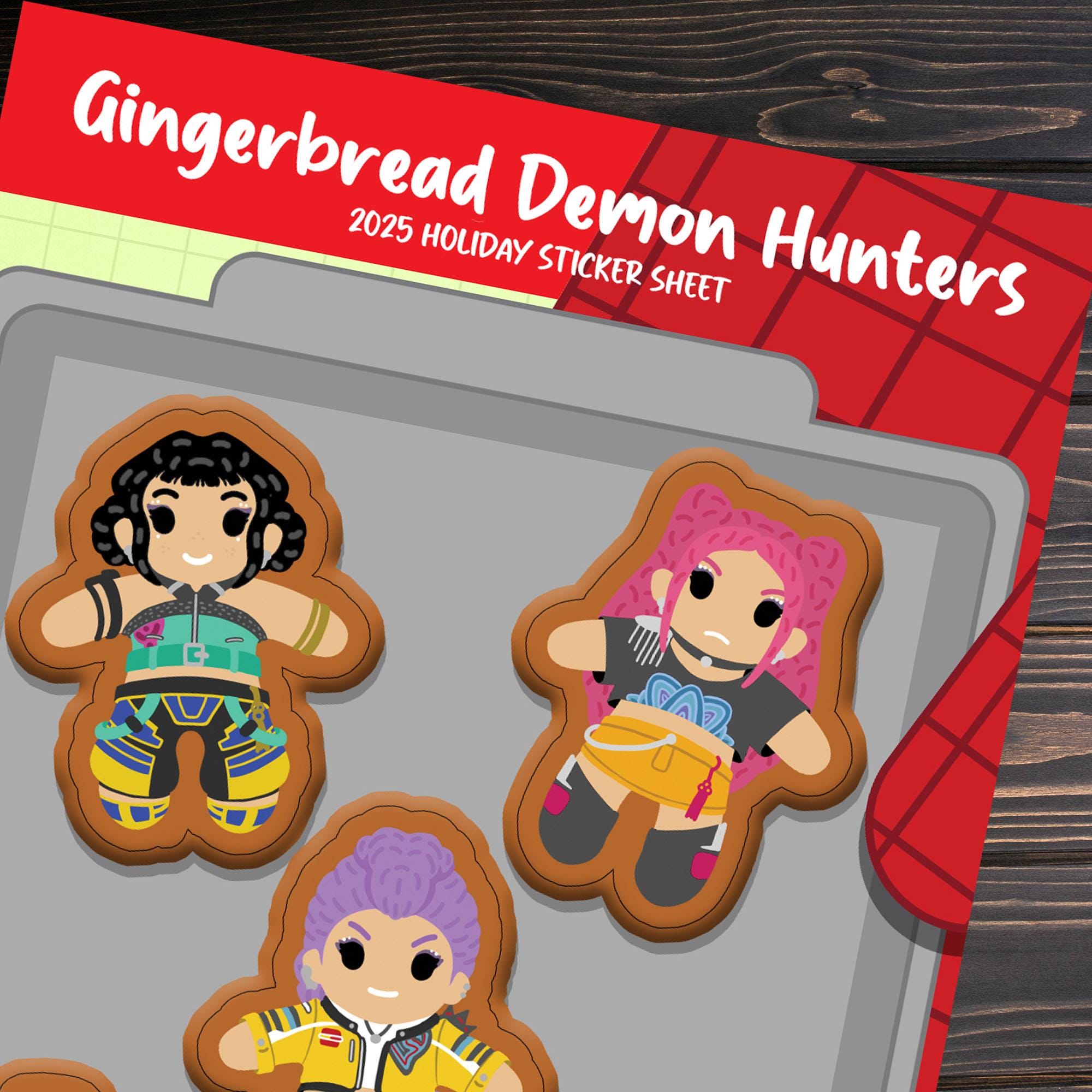 Kpop Demon Hunters Sticker Sheet, Gingerbread Men Stickers, Netflix ...