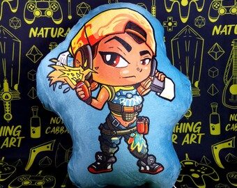 Raze Valorant Pillow Plush Cute Agent Stuffed Animal Video Game Gaming Gift Fan Art