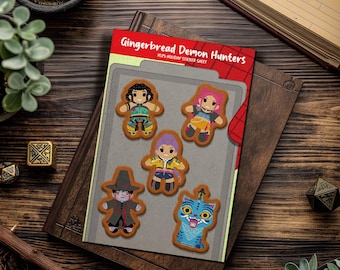 KPop Demon Hunters Sticker Sheet, Gingerbread Men Stickers, Netflix Huntrix, Saja Boys, Limited Edition, Exclusive 2025 Sticker