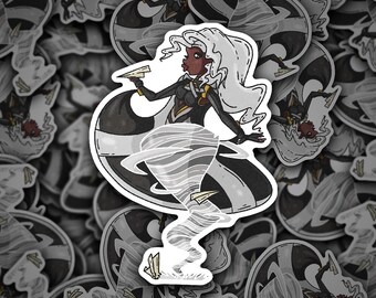 Storm Ororo Derpy Sticker, Marvel Rivals, Cute Shark Sticker, Vinyl Sticker, Marvel Sticker, Gaming Sticker, Lover Gift