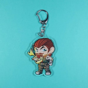 Breach Valorant Acrylic Charm Keychain, Valorant Agent, Gaming Gift, Fan Art, Cute Ita Bag Charm