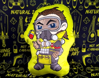 Caustic Pillow Plush Master Listing Apex Legends Cute Stuffed Animal Video Game Gaming Gift Fan Art