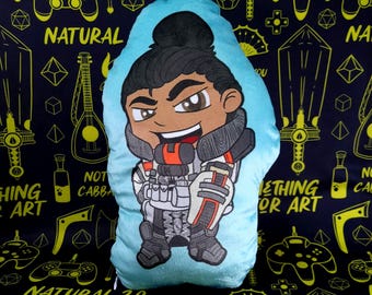 Gibraltar Pillow Plush Master Listing Apex Legends Cute Stuffed Animal Video Game Gaming Gift Fan Art
