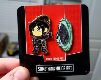 Wraith Apex Enamel Pin Apex Legends Cute Chibi Pinback Ita Bag Video Game Gaming Gift Fan Art