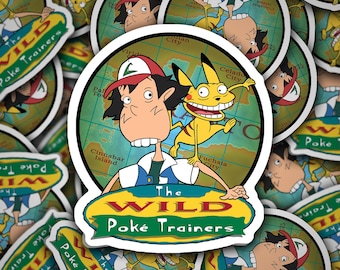The Wild Poke Trainers 4.5" Sticker, Pokémon x Wild Thornberrys Crossover, Glossy Vinyl Waterproof Sticker
