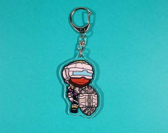 Newcastle Apex Acrylic Charm Keychain, Apex Legends, Gaming Gift, Fan Art, Cute Ita Bag Charm