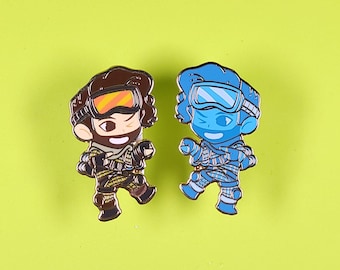 Mirage Apex Enamel Pin Apex Legends Cute Chibi Pinback Ita Bag Video Game Gaming Gift Fan Art