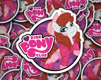 Pink Pony Club x My Little Pony Sticker, 4.5" Large Vinyl, Chappell Roan Fan Art, Glossy Waterproof Sticker