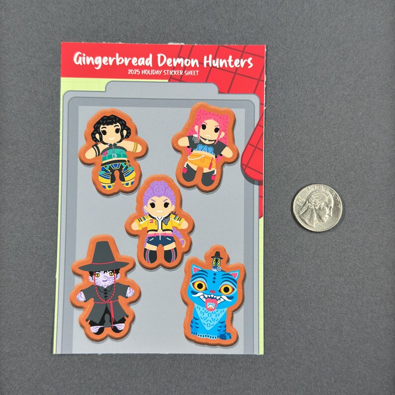 Kpop Demon Hunters Sticker Sheet, Gingerbread Men Stickers, Netflix ...