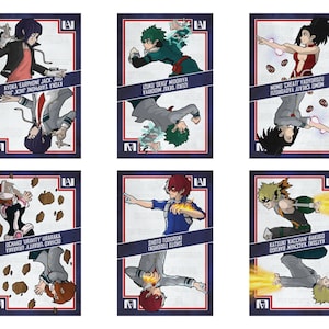 My Hero Academia Print Collection, Flip Hero Wall Art, Anime Decor, BNHA Fan Art, Card Style 11x17 Collectible Artwork