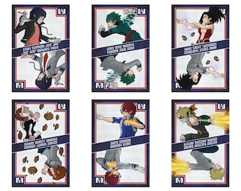 My Hero Academia Print Collection, Flip Hero Wall Art, Anime Decor, BNHA Fan Art, Card Style 11x17 Collectible Artwork