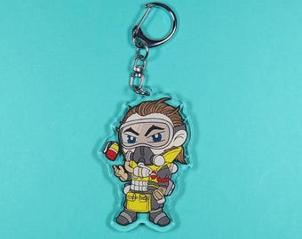 Caustic Apex Acrylic Charm Keychain, Apex Legends, Gaming Gift, Fan Art, Cute Ita Bag Charm