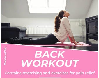 Back Pain Release, Pain Relief, Beginner Workout Plan, Slow Release, Back Relaxing, Muscle Relax, back pain relief ebook plr, Printable, PDF