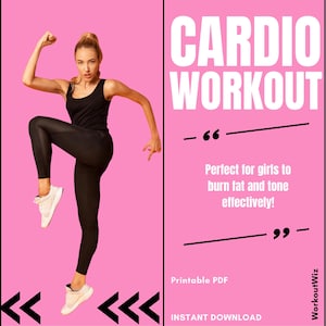 Entraînement complet du corps, Programme cardio pour débutants, Piste cardio, Musculation, Exercices de base, Plan de gym numérique, Téléchargement numérique, A4, Impression, PDF