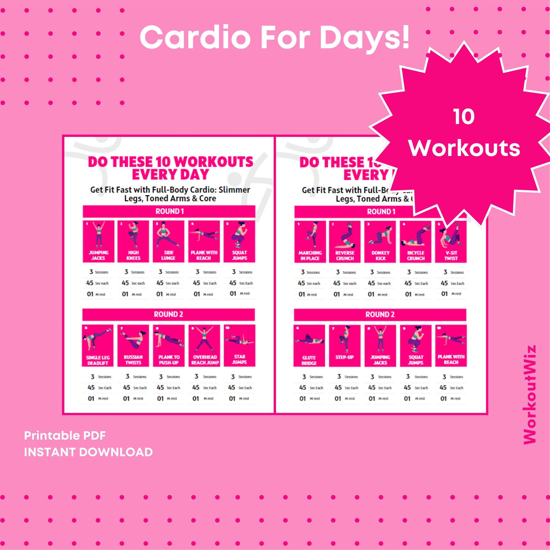 List of woca cardio activities
