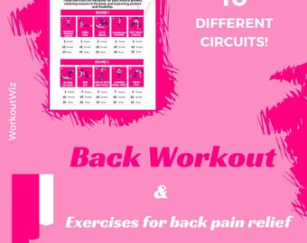 Neck Pain, Lower Back Pain, Posture Perfect, Beginner Workout Plan, Back Pain Relief, Awaken Relax, a4 print, printable fully, pdf digital