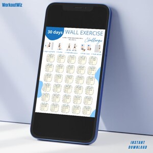 Home Exercise Plan | Workout Month | Pilates Exercises | Wall Pilates Challenge | Pilates Women | Poster Wall Exercises | Printable | PDF