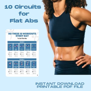 Abs of steel, Ab workout, Flat tummy, Flat abs, Core exercises, Bodyweight workout, belly fat challenge, Printable, PDF, A4