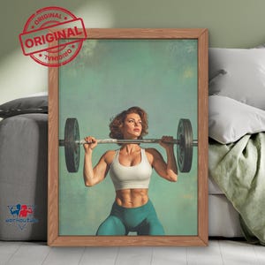 Exercise poster, Gym Wall Art print, Workout poster, Gym art print, Fitness poster, Gym Sign, 1950s Wall Décor, Home Gym Décor Fitness print