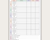 Workout schedule, workout schedule template, progress tracker, fitness checklist, daily planner, PDF, Printable, A4